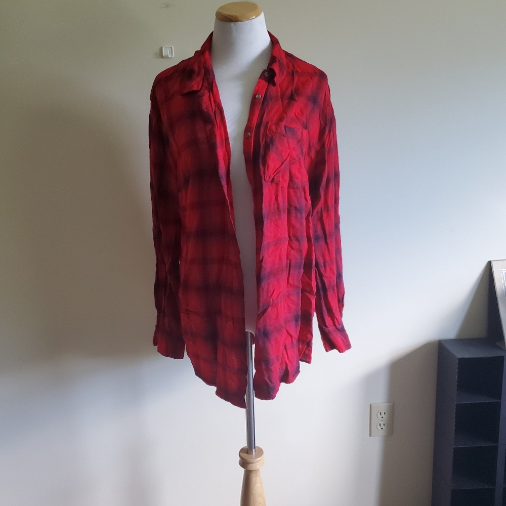 Button up plaid shirt